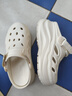 卡帕（Kappa）官方女鞋透气洞洞鞋凉鞋休闲运动外穿凉拖鞋子女 冬日白 37-38 实拍图