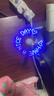 科技正品USB智能时钟小风扇led发光闪字风扇真实时间温度车载创意 蓝灯【一个装】 实拍图