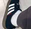 adidas T头鞋 VL COURT复古板鞋德训鞋男女阿迪达斯轻运动   黑色/白色(推荐女生选小半码)   40 实拍图