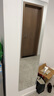 汇优隆实木洞洞板镜子一体推拉挂衣架入户玄关置物家用全身镜试衣穿衣镜 暖白色 宽30高120cm 实木材质 窄 实拍图