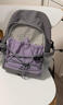 栢启歆书包双肩包背包男女大容量背包大学生户外旅行包休闲双肩包 灰紫色 实拍图