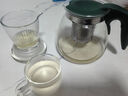 茶壶泡茶器整套茶具茶水分离玻璃耐热泡茶壶花茶套装茶漏 黑把一壶四杯 1000ml 实拍图
