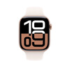 Apple/苹果 Watch Series 10智能手表蜂窝款46毫米玫瑰金色铝金属表壳淡桃粉色运动型表带M/L MWYN3CH/B 实拍图