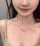 伊灿施家蝴蝶结小米珠仿珍珠项链女小众高级感锁骨链2025新款爆款颈链 施家蝴蝶结小米珠珍珠项链 实拍图