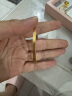 莱绅通灵克拉恋人黄金足金手镯古法福镯三金礼物金镯子生日礼物 58圈口约8.85g按实收克重多退少补 实拍图