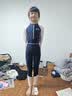 佑游儿童泳衣连体长袖长裤防晒男女童青少年游泳衣三件套34174紫色3XL 实拍图