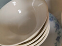 锦秋堂景德镇陶瓷骨瓷饭碗 高脚碗 不烫手家用米饭碗  单件散件结婚送礼 6英寸四角碗（沙拉碗） 实拍图
