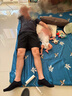 贝易（BEIE）宝宝爬爬垫加厚婴儿爬行垫XPE无甲醛儿童防摔整体垫180*200*2彩虹 实拍图