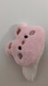 毛绒小熊兔子发夹女秋冬侧边刘海夹可爱儿童bb夹少女发卡夹子头饰 粉色兔兔夹 实拍图
