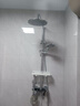 九牧王世家全铜淋浴花洒套装家用卫浴室淋雨恒温数显增压喷头莲蓬卫生间花洒 银色-四方三档钢喷【送置物架】 实拍图
