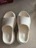 铂呐苓厚底拖鞋女2025新款夏季外穿增高家居防滑海边沙滩踩屎感eva凉拖 米白 36-37 【标准码】 实拍图
