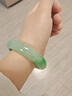 冰糯种阳绿翡翠镯子老坑飘绿正圈冰种果绿贵妃礼品女款玉手镯 56号 实拍图