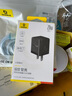 倍思双口充电头USB插座多口快充5V2A/1A充电器插头 适用iPhone15/14/13华为小米安卓手机iPad平板 黑 实拍图