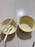 新款陶瓷泡面碗ins风耐高温双耳泡面碗食品级餐具学生一人食饭碗 面碗+碗盖+勺子+筷子（四件套） 实拍图