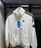 adidas情侣款复古风梭织立领夹克外套男女阿迪达斯官方三叶草 亮白 S 实拍图