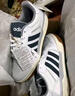 adidas ENTRAP美式校园风运动少年感复古篮球风板鞋男女阿迪达斯 白色/蓝色   37 实拍图