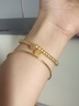 中国黄金（CHINA GOLD）黄金手链女士足金两世欢手串古法金手饰生日520礼物送老婆送女友 【今/次日达】两世欢手链 约2.4g 实拍图