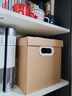 于字简2个加厚纸箱带盖纸箱小号33*25*26cm礼物箱带塑料扣手纯色纸箱收纳盒居家收纳整理箱 5322 实拍图