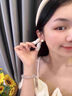 Lnieer韩国fever同款施家珍珠耳钉女999足银名媛澳白养耳洞新款耳环耳饰 施家珍珠耳钉【14mm】999足银 实拍图