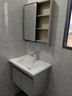 九牧王（joxod）太空铝浴室柜组合小户型洗手洗盆脸盆池套装卫生间洗漱台 轻奢灰-陶瓷一体盆-含全套60cm 实拍图