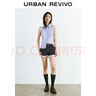 UR2025春季新款女摩登气质褶皱收腰显瘦无袖连衣裙UYY750030 淡紫 L 实拍图