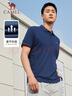 骆驼（CAMEL）速干透气运动短袖T恤男简约POLO衫 C13BA9L6003B5 藏蓝 L 实拍图