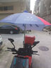 骑行佳 摩托车雨伞遮阳伞遮雨防晒男式加厚大折叠电动电瓶三轮车挡雨棚 银胶1.95米双层伞+F踏板车支架 实拍图