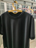 利郎液氨短袖t恤男纯色圆领25夏季打底男T恤 黑色 XL175/92A  实拍图