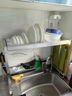 帅仕（shuaishi）厨房水槽置物架304不锈钢沥水碗碟架篮水池碗盘收纳架用具大全 【304不锈钢】全套66长单层 实拍图