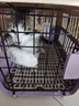 【京东快递】宠物航空箱猫咪狗狗便携猫笼子高铁空运箱托运箱车载 双拼灰蓝色 49*31*31 箱子+垫片 实拍图