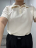 betu百图女装翻领polo衫短袖T恤女2204T12 杏色 L 实拍图