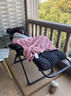 亿趣达阳台休闲椅躺椅户外可折叠摇椅家用大人夏季休闲办公室躺坐摇摇椅 加粗升级摇椅】合金扣+腰靠+绷 实拍图