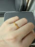 周六福彩宝碧玺黄金足金戒指生日礼物送女友J0212468 约1.75g 10号 实拍图