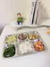 今万福 不锈钢餐盘学校食堂饭盘304不锈钢分格餐盘 新无勺六格 实拍图