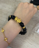 周六福（ZLF）  黄金手链男款足金财运貔貅金珠黑玛瑙手串 定价 3.16g 实拍图