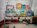 全品屋书架儿童书桌落地一体靠墙绘本架置物架移动书柜简易宝宝玩具收纳 【120cm】4书架+2收纳架+4收纳盒 实拍图