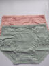 俞兆林（YUZHAOLIN）4条装内裤女纯棉裆收腹大码中腰蕾丝少女无痕透气三角裤头 088组6 肤色 浅灰 豆粉 豆绿 100-120斤 实拍图