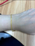 周六福18K黄金手链女麻绳链彩金手链生日礼物 KH075987 黄18K金 16+2cm 实拍图