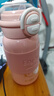 爱舒贝（AISHUBEI）简约保温杯女生高颜值双饮水杯大容量316不锈钢孕妇产妇吸管杯子 粉色500ml+小猫金属贴+立体贴+杯刷 实拍图