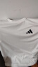 adidas速干运动健身上衣圆领短袖T恤男装夏季阿迪达斯 白色   M 实拍图