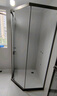 九牧（JOMOO）【定制】极窄小户型钻石移门整体淋浴房一体式淋浴隔断玻璃门E13 枪灰光玻900*1000*2000 实拍图