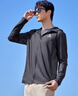 骆驼（CAMEL）冰感速干原纱防晒衣服男防紫外线薄外套 J15BA8L6013 幻影黑 XL 实拍图