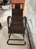 依恋达摇摇椅藤椅躺椅老人午休午睡椅子阳台家用逍遥椅户外休闲懒人摇椅 红棕色【升级款 双层加厚+双轮】 实拍图