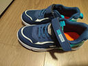 李宁热断码童鞋男童运动鞋春秋季透气双网中大童男孩皮面休闲跑步鞋 1910深蓝月双网 35 内长22.5cm 实拍图