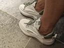 回力（Warrior）官方男鞋冬季款皮面休闲跑步鞋舒适老爹鞋子男士运动鞋男白绿44 实拍图
