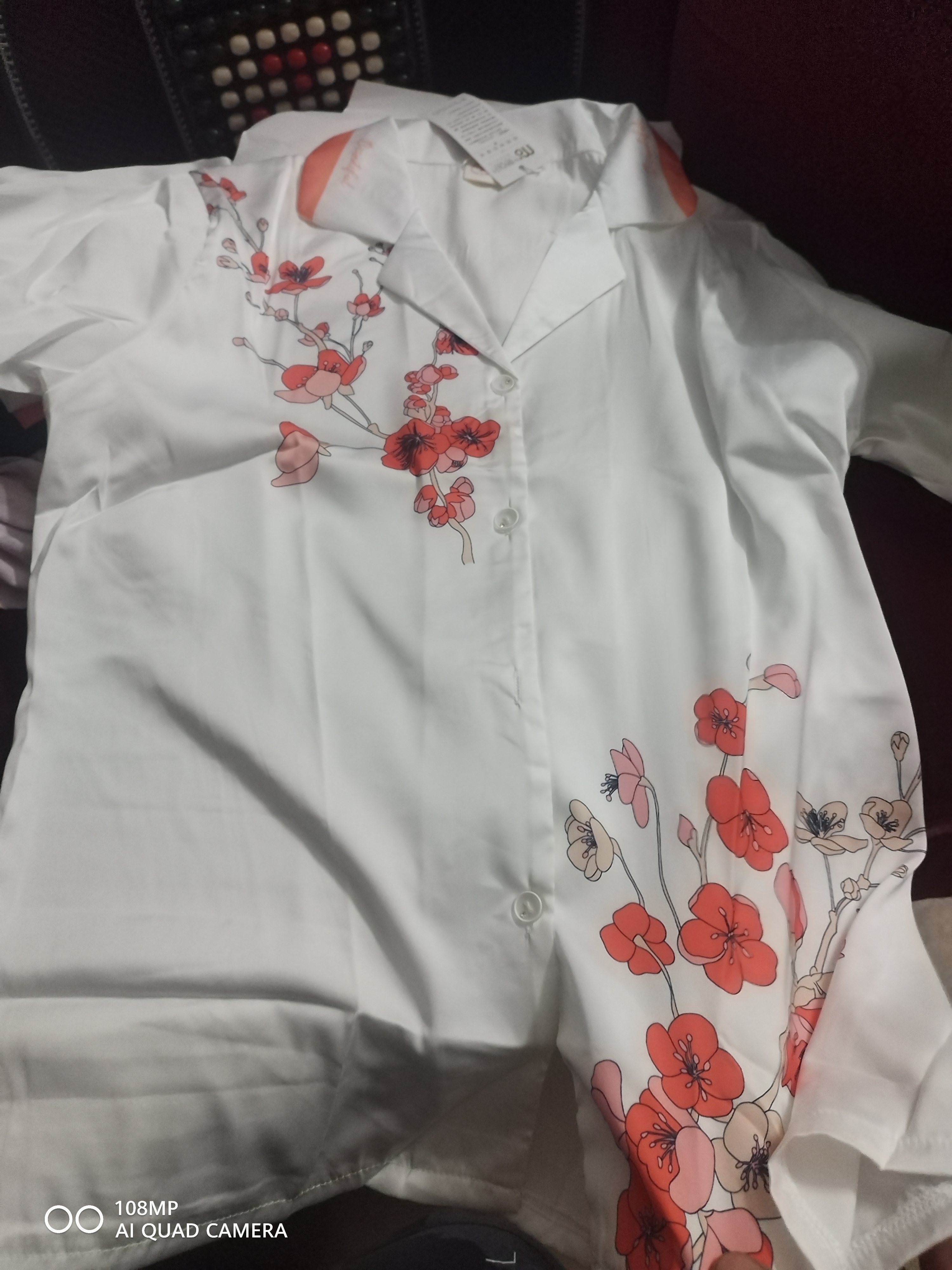莫代尔女士睡衣女2026春夏季新款家居服水光绸高品质国风款长袖冰丝套装 繁花-一枝梅长袖长裤 L 100-115斤 实拍图