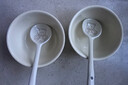 【超级爆品】陶瓷碗高颜值饭碗加厚碗勺套装可爱卡通碗盘餐具套装 幸运熊 两碗两勺 实拍图