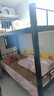 上下铺铁床宿舍床双人家用学生公寓双层钢制成人铁架床员工高低床 加厚加粗型黑色2000*900带床板 实拍图