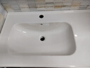 摩坦（MOTAN）一体陶瓷盆半嵌入式台中盆单盆洗面盆洗脸盆台盆艺术盆方形洗手盆 80*48左单盆（下水件+胶） 实拍图