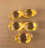 雕塑 爆款成品聚宝盆摆件黄水晶元宝 小元宝【5个】25mm 实拍图